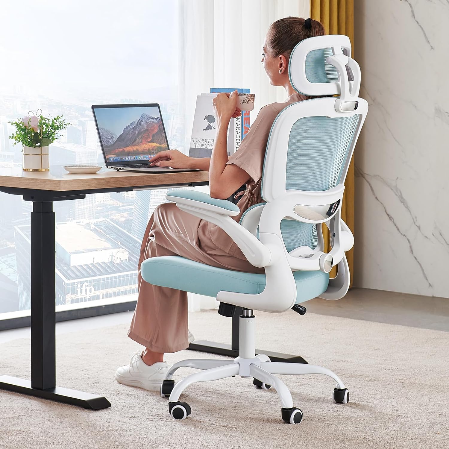 TRALT Office Chair Ergonomic Desk Chair 330 lbs Home Gaming Chair with Wheels
