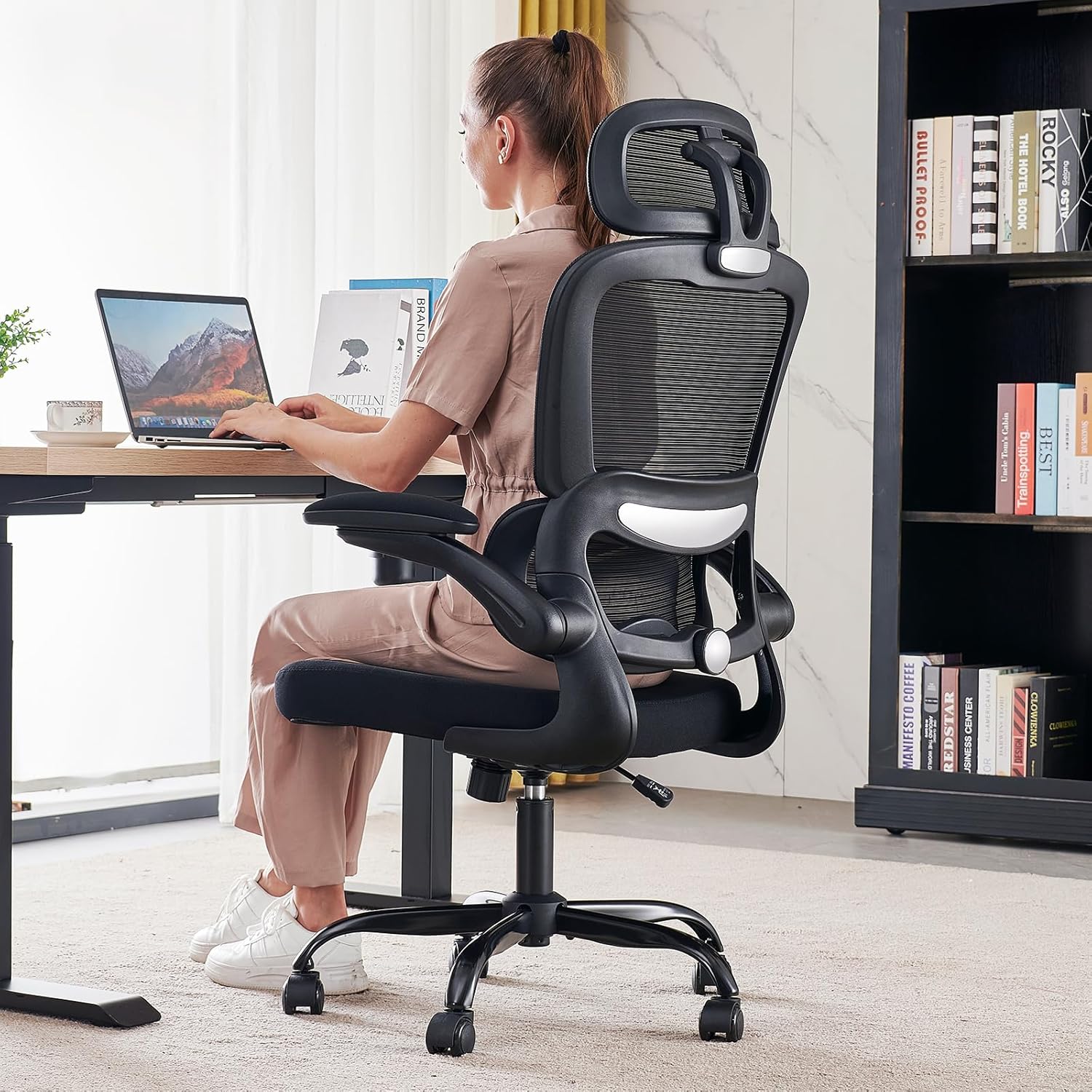 Office Chair Ergonomic Desk Chair 330 lbs Home Mesh Desk Chair Comfortable Gaming Chair